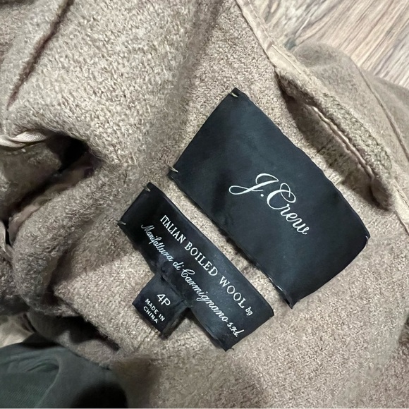 J.Crew Daphne topcoat Pea Coat Jacket in Italian boiled wool J4865 camel - Picture 11 of 12